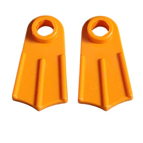 LEGO Flippers Orange 2599a Minifigure Minidoll Footgear Replacement Parts Pieces - Picture 1 of 2